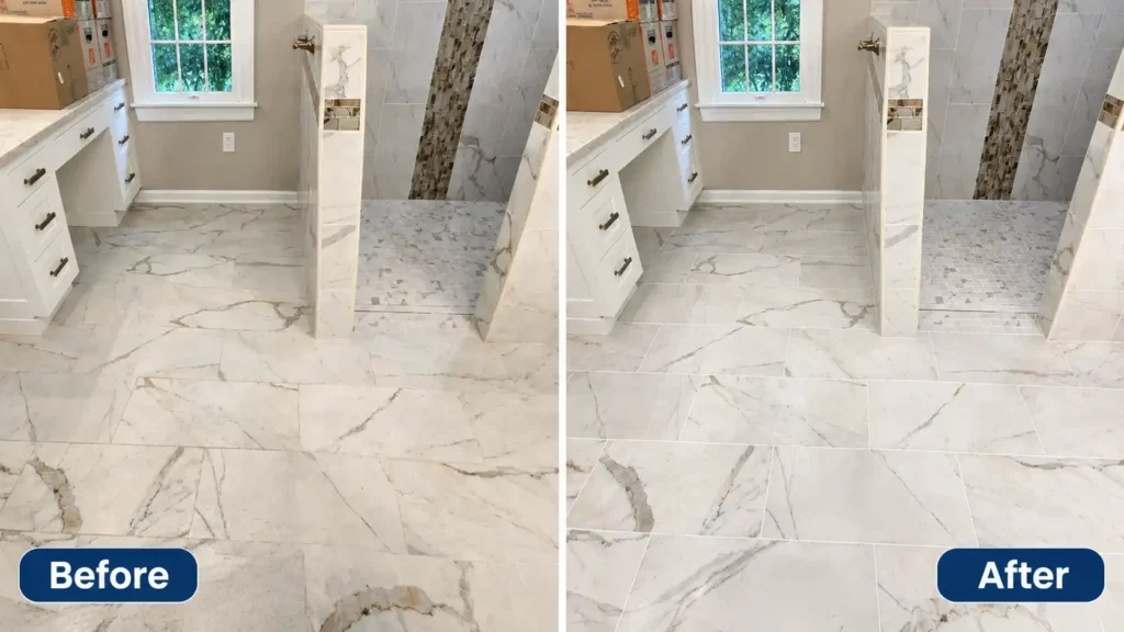 Natural Stone Cleaning Before and After